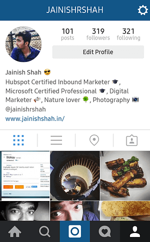 Instagram Profile Page
