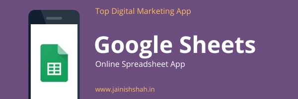 Google Sheets is an online spreadsheet app