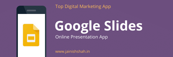 Google Slides is an online presentation app
