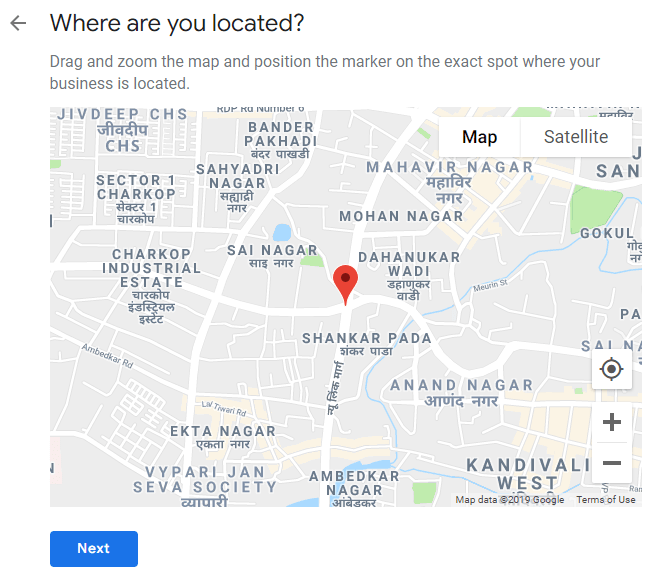 In Google My Business, Drag and position the marker on the exact spot where your business is located