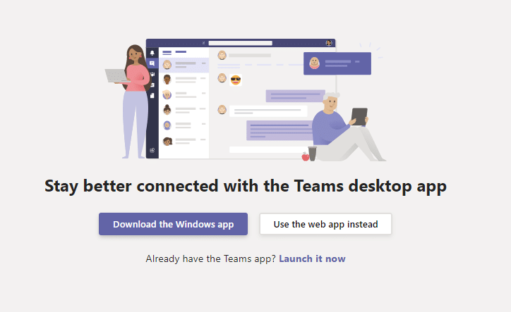 Microsoft teams desktop app options