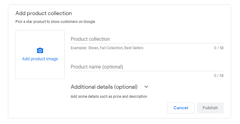 Google My Business Products Feature